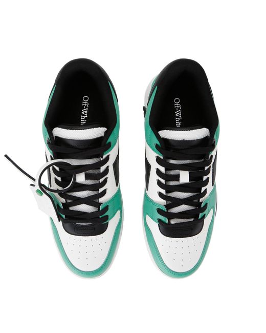 Off-White c/o Virgil Abloh Green Leather Out Of Office Sneakers for men