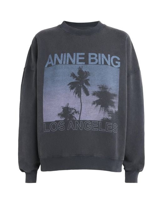 Anine Bing Gray Cotton Miles Sweatshirt