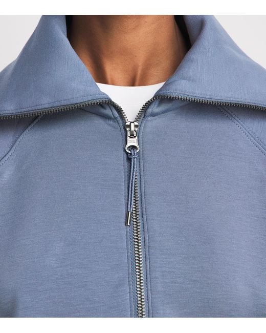 Spanx Blue Airessentials Half-Zip Sweater