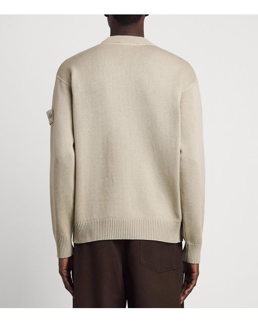 Stone Island Natural Cotton-Cashmere Ghost Sweater for men