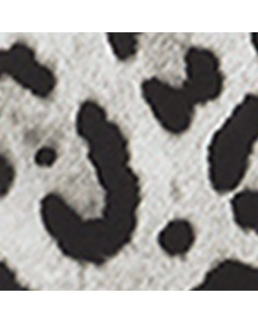 Dolce & Gabbana White Silk Leopard Print Skinny Scarf