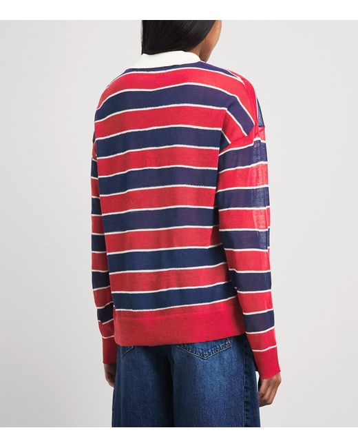 Mother Red Wool The Biggie Raquette Polo Top
