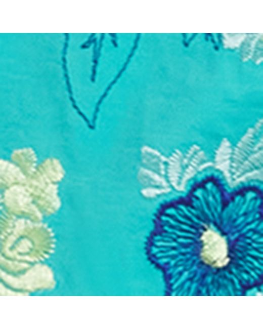 Vilebrequin Blue Embroidered Mistral Swim Shorts for men