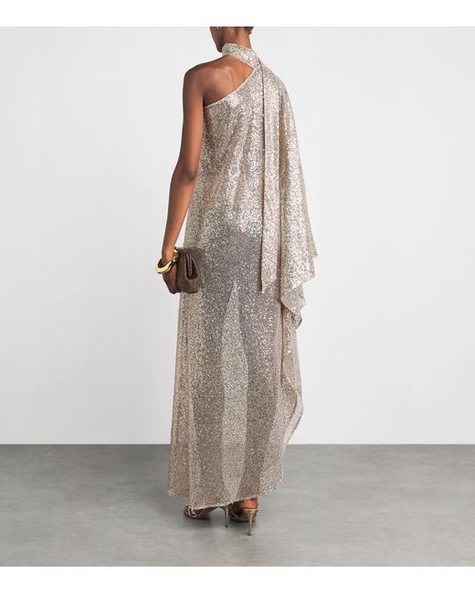 Taller Marmo Metallic Sequin Ubud Disco Maxi Dress