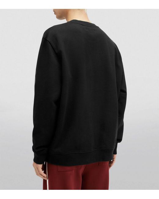 AllSaints Black Cotton Biggy Logo Sweatshirt for men
