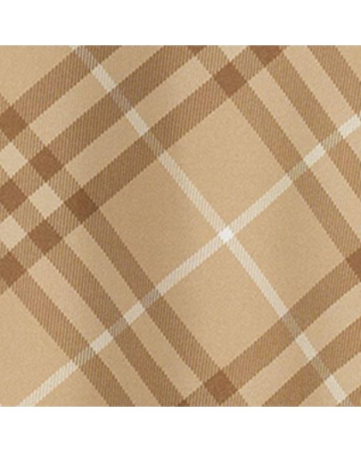 Burberry Natural Wool-Silk Check Panel T-Shirt