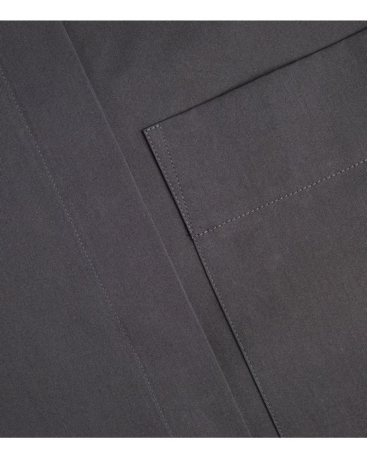 Jil Sander Gray Cotton-silk Oversized Shirt