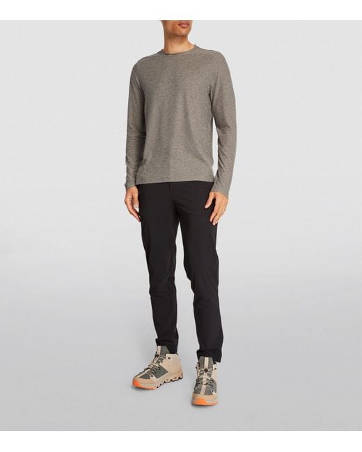 vuori Gray Strato Tech Long-Sleeved T-Shirt for men