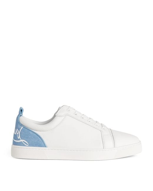 Christian Louboutin White Louis Junior Leather Sneakers for men