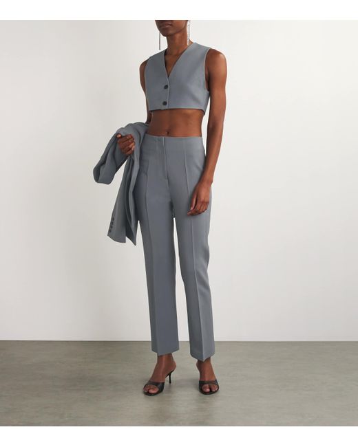 Nanushka Gray Suree Crop Top