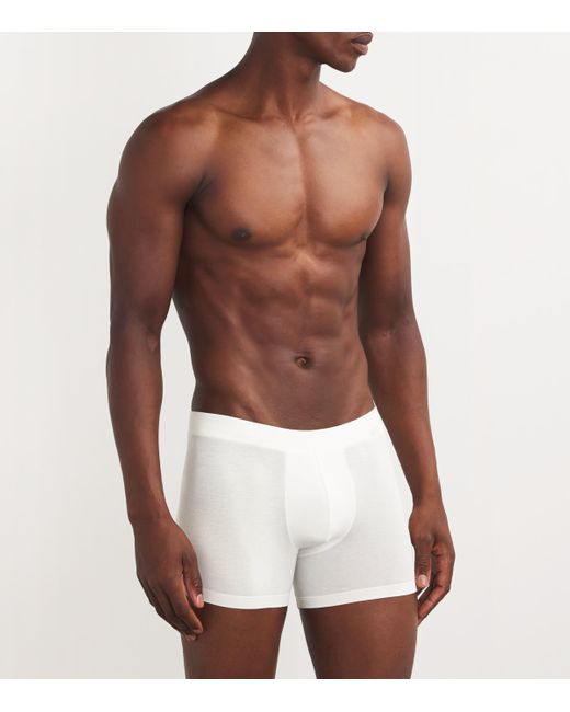 Hanro White Natural Function Trunks for men
