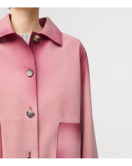 Loewe Pink Lambskin Turn-Up Jacket