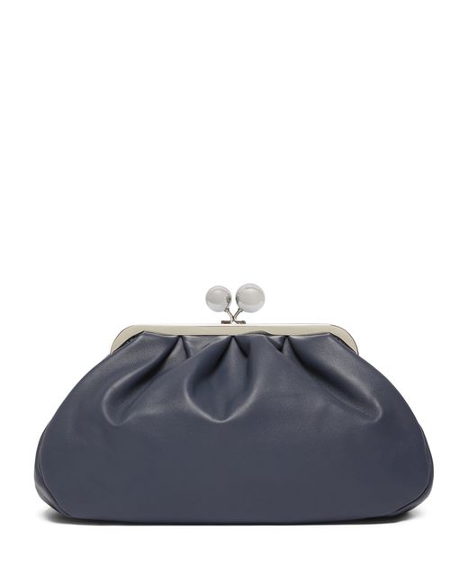 Weekend by Maxmara Blue Medium Leather Pasticcino Clutch Bag