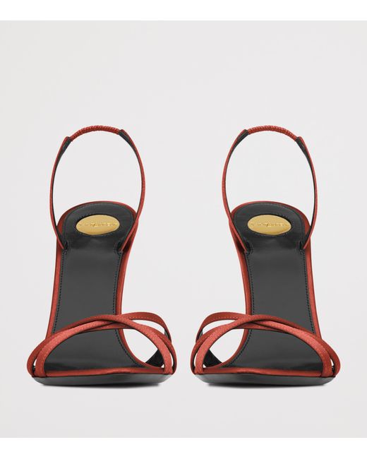 Saint Laurent Red Satin Kate Sandals 110