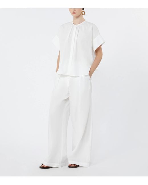 Weekend by Maxmara White Cotton Poplin Blouse
