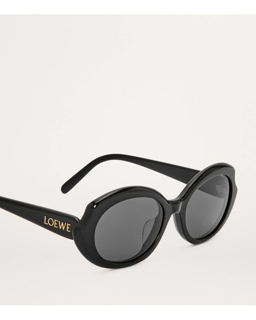 Loewe Black Thin Mini Oval Sunglasses