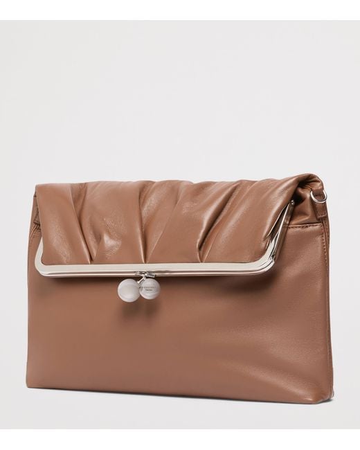 Weekend by Maxmara Brown Ram Leather Pasticcino Clutch Bag