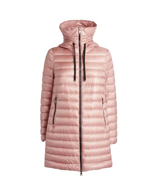 Moncler Synthetic 'rubis' Hooded Puffer Coat in Blush (Pink) | Lyst Canada