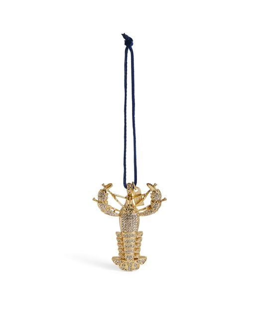 Joanna Buchanan Metallic Crystal-Embellished Lobster Tree Decoration
