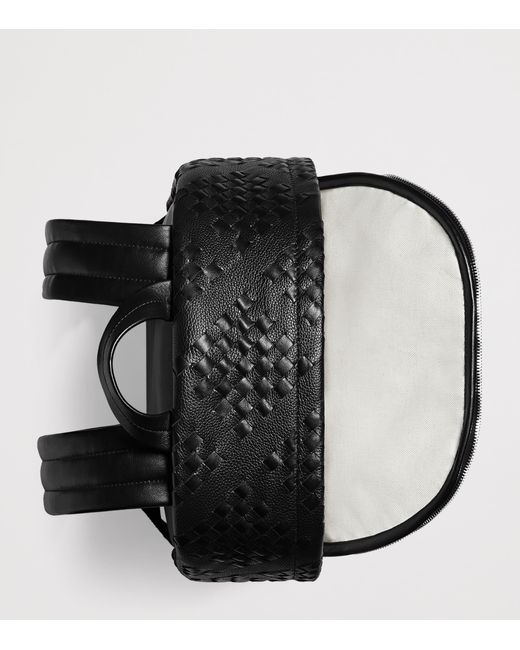 Bottega Veneta Black Diamond Leather Backpack for men