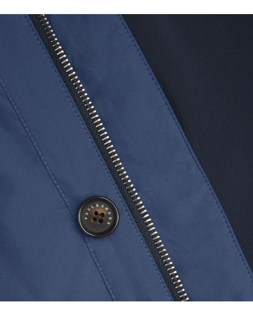 Paul & Shark Blue Reversible Typhoon Platinum Jacket for men
