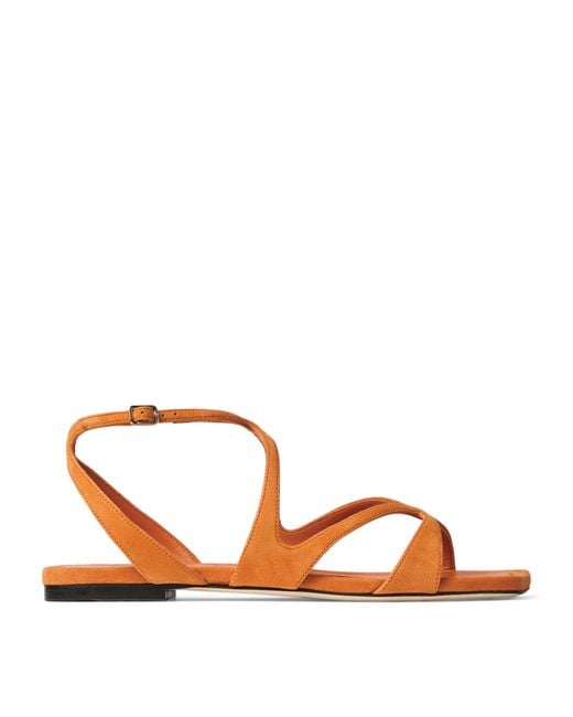 Jimmy Choo Brown Ayla Suede Sandals