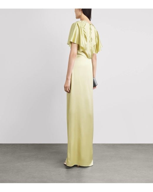Veronica Beard Metallic Silk-Blend Huntleigh Midi Dress