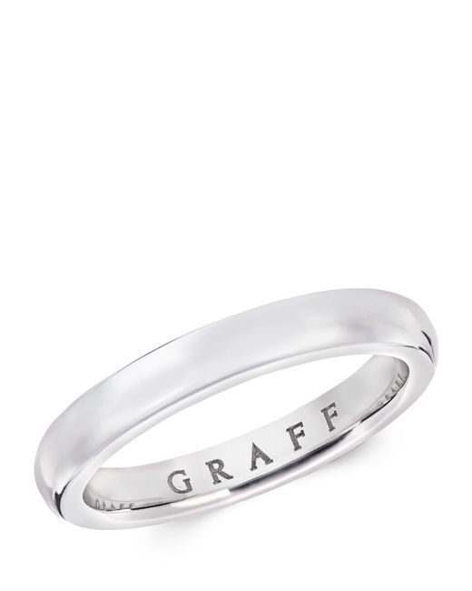 Graff White Platinum D-shape Ring