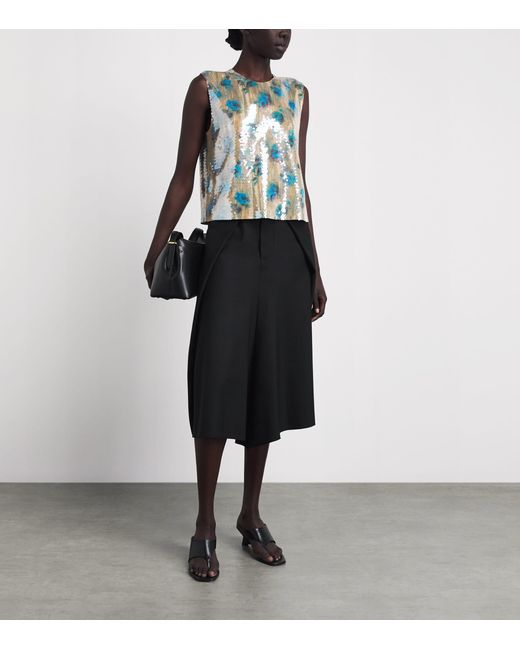 Tory Burch Blue Sequin Shell Top