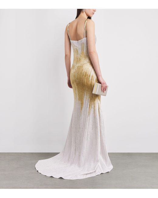 Gaurav Gupta White Embellished Aura Gown