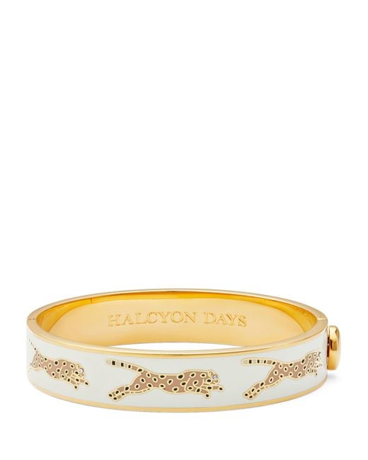 Halcyon Days Metallic Plated Leopard Bangle