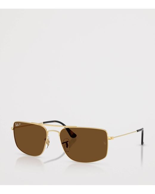 Ray-Ban Metallic Square Explorer Iii Sunglasses