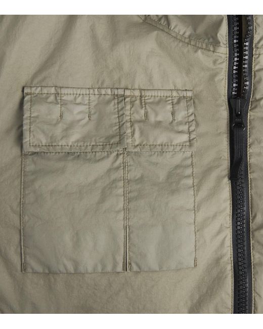 Stone Island Green Water-Resistant Nylon Bomber Jacket for men