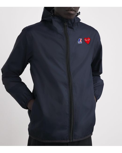 COMME DES GARÇONS PLAY Blue X K-Way Water-Resistant Jacket for men