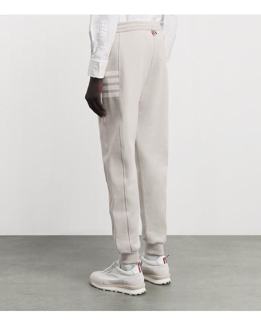 Thom Browne Gray Cotton 4-Bar Sweatpants for men