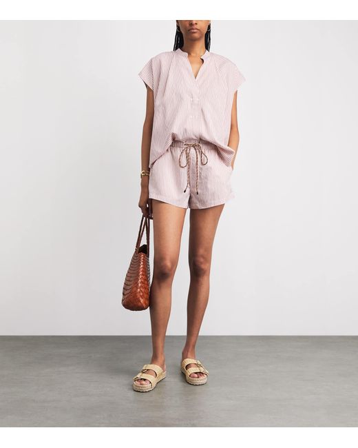 Citizens of Humanity Pink Stripe Este Drawstring Shorts