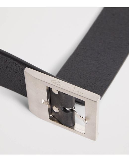 Rick Owens Black Leather Stooges Belt for men