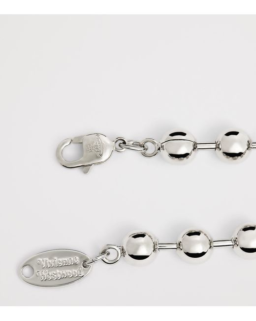 Vivienne Westwood Metallic Thames Mini Bas Relief Bracelet for men