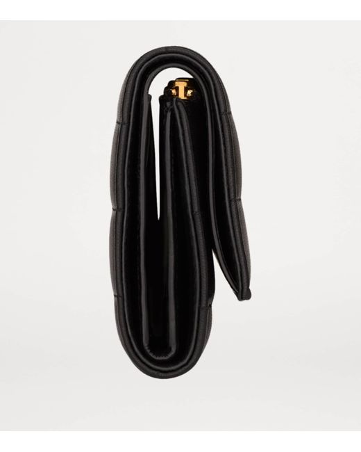 Saint Laurent Black Lambskin Tri-Fold Wallet