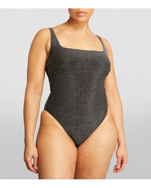 Form and Fold Gray The Square D+ Cup Underwire Swimsuit