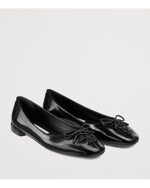 Jimmy Choo Black Scarlett Patent Leather Ballet Flats