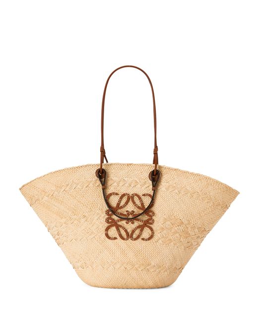 Loewe Natural X Paula's Ibiza Large Woven Anagram Basket Bag