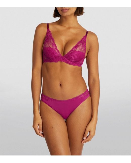 Calvin Klein Seductive Comfort Bra And Briefs Set in Purple