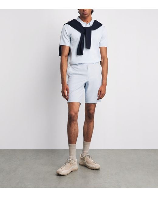 J.Lindeberg White Mitch Tailored Shorts for men