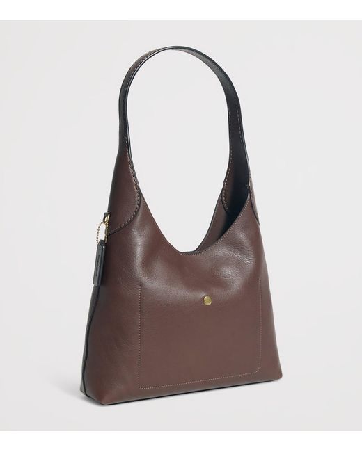 COACH Brown Leather Brooklyn 28 Shoulder Bag