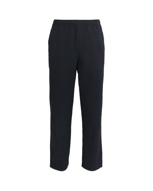 Samsøe & Samsøe Blue Organic Cotton-Blend Jabari Straight Trousers for men