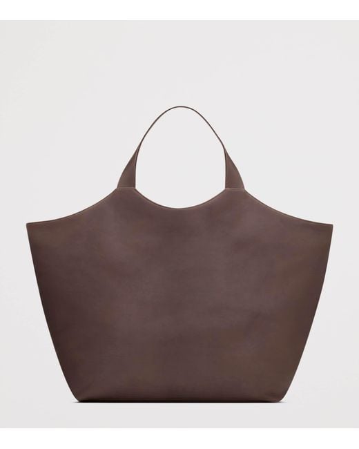 Saint Laurent Brown Maxi Calfskin Icare Tote Bag