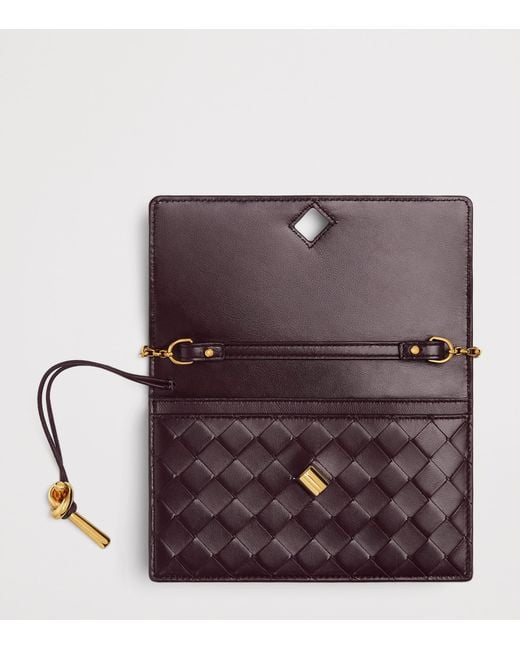 Bottega Veneta Purple Leather Andiamo Cross-Body Bag