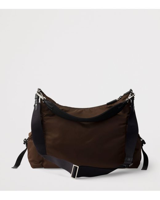 Prada Brown Re-Nylon And Leather Explore Shoulder Bag for men