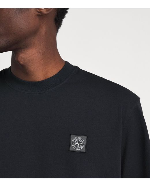 Stone Island Black Organic Cotton Ghost T-Shirt for men